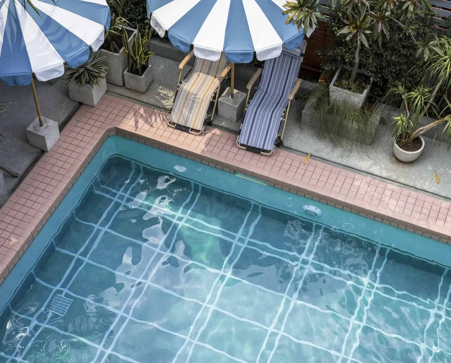 Pool with lounge chairs in Point Pleasant Beach